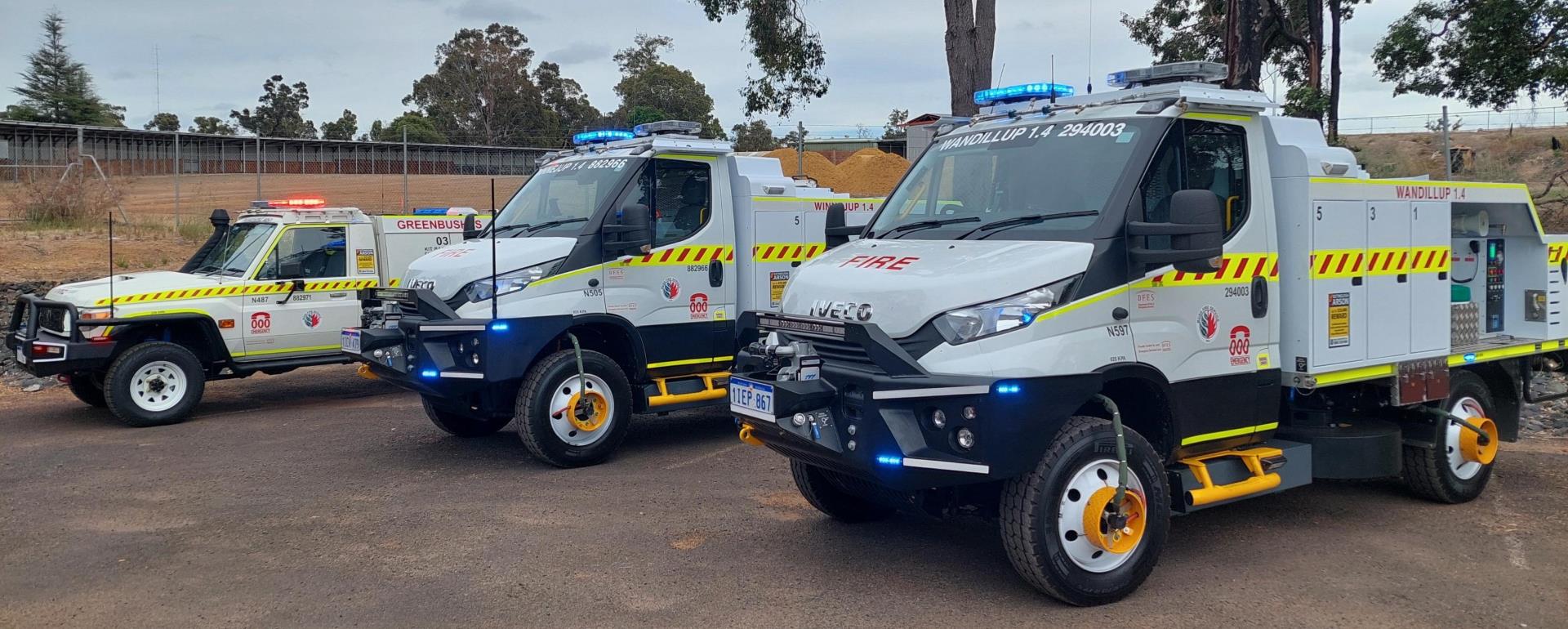 Four new Fire Fighting Vehicles for the Shire of Bridgetown-Greenbushes